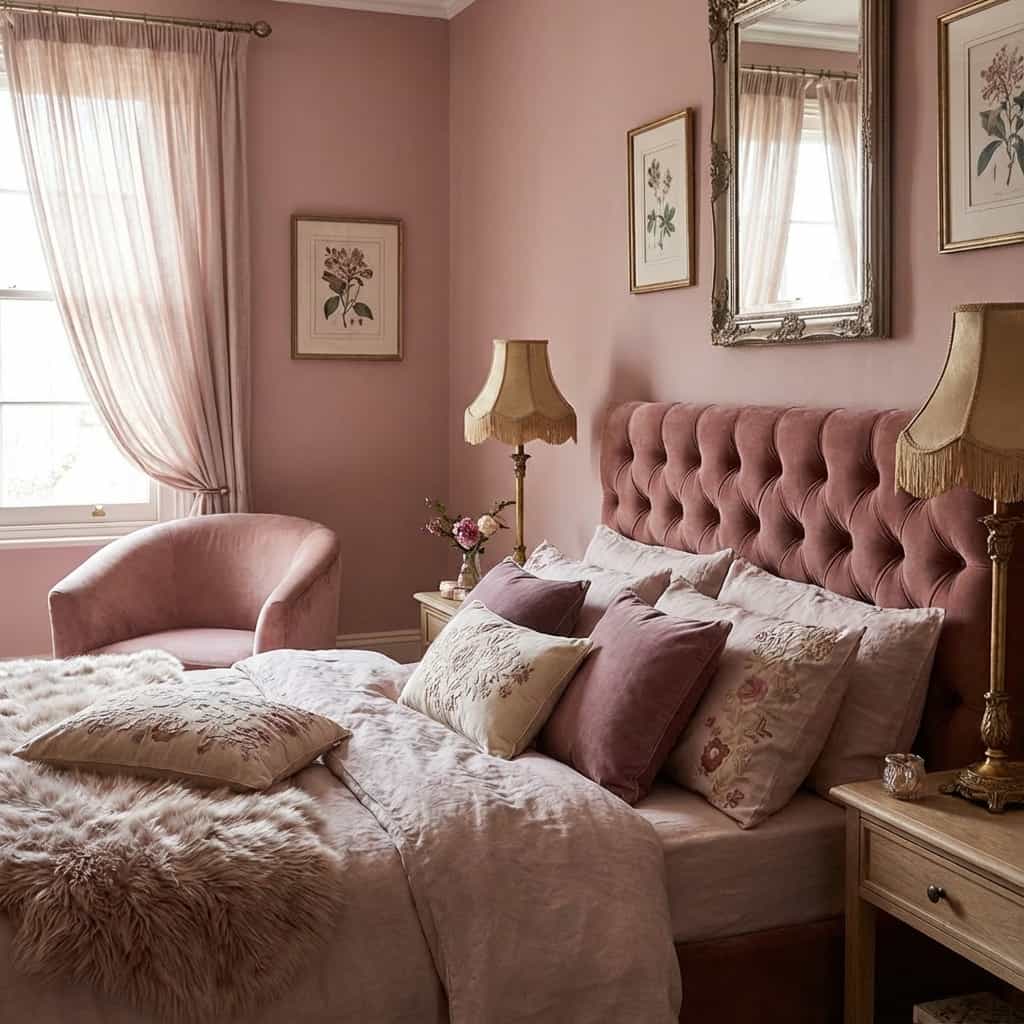 Interior dengan warna Dusty Rose